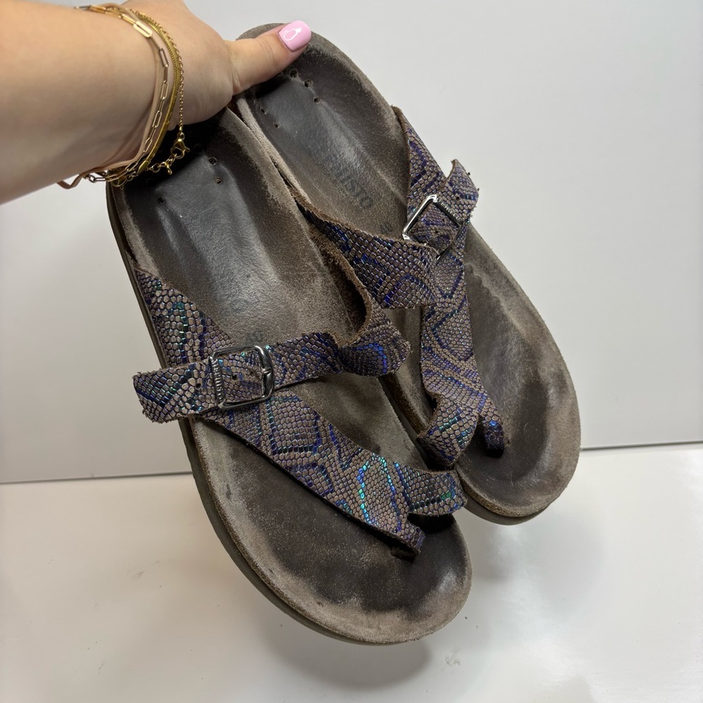 Mephisto Multicolor Genuine Leather Cork‎ Sandals Womens Size 9 (EUR 40)